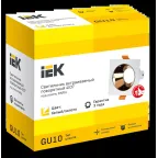 LIGHTING Светильник 4107 встраиваемый поворотный под лампу GU10 белый/золото пластик IEK