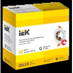 LIGHTING Светильник 4106 встраиваемый поворотный под лампу GU10 белый/золото пластик IEK