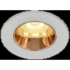 LIGHTING Светильник 4106 встраиваемый поворотный под лампу GU10 белый/золото пластик IEK