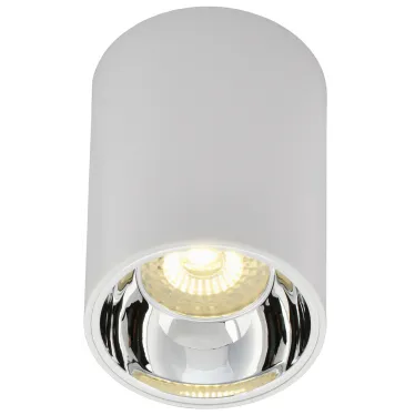 LIGHTING Светильник 4111 накладной потолочный под лампу GU10 белый/хром пластик IEK