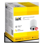 LIGHTING Светильник 4111 накладной потолочный под лампу GU10 белый/хром пластик IEK