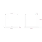 Светильник LED Geometria Block SPO-114-W-40K-036 36Вт 4000К 2800Лм IP40 1200*130*50 белый подвесной драйвер внутри
