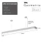 Светильник LED Geometria Block SPO-114-W-40K-036 36Вт 4000К 2800Лм IP40 1200*130*50 белый подвесной драйвер внутри