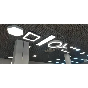 Светильник LED Geometria Igrek SPO-141-W-40K-028 28Вт 4000K 1750Лм IP40 600х80 белый подвесной драйвер внутри