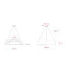 Светильник LED Geometria Delta SPO-153-B-40K-030 30Вт 4000К 2100Лм IP40 600*80 черный подвесной драйвер внутри