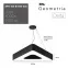 Светильник LED Geometria Delta SPO-153-B-40K-030 30Вт 4000К 2100Лм IP40 600*80 черный подвесной драйвер внутри