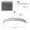 Светильник LED Geometria Ring SPO-132-W-40K-088 88Вт 4000К 6000Лм IP40 800*80 белый подвесной драйвер внутри