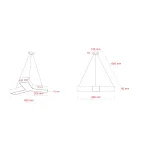 Светильник LED Geometria Igrek SPO-141-B-40K-028 28Вт 4000K 1750Лм IP40 600*80 черный подвесной драйвер внутри