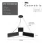 Светильник LED Geometria Igrek SPO-141-B-40K-028 28Вт 4000K 1750Лм IP40 600*80 черный подвесной драйвер внутри