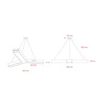 Светильник LED Geometria Igrek SPO-143-W-40K-056 56Вт 4000K 3700Лм IP40 900*80 белый подвесной драйвер внутри