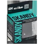 SKANDY Розетка с заземлением с защитными шторками 16А с USB C 18Вт SK-R17T титан IEK
