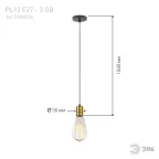 Подсветка декоративная Накладной цоколь Е27 провод 1 м цвет медь PL13 E27 - 3 GB