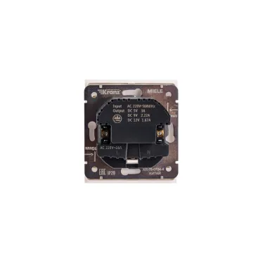 Розетка STRONG одинарная с/з скрытой установки з/ш 16А с USB A+C быстрой зарядки 5В/3А механизм жемчуг