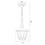 Светильник LED садово-парковый ДСУ 07-8-002 Марсель 1 белый 6 гранный подвесной IP44 светодиодный 8Вт 3000K