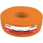 Кабель коаксиальный RG-6U+Cu нг(А)-HF, Cu/Al/Cu, 64%, 75Ом, бухта 100 м, оранж, REXANT