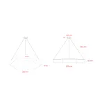 Светильник LED Geometria Hexagon SPO-124-W-40K-051 51Вт 4000К 800*800*80 белый подвесной драйвер внутри