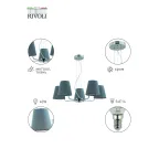 Люстра Evie 2087-305 5 х Е14 40 Вт классика