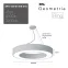 Светильник светодиодный Geometria Ring SPO-133-W-40K-045 45Вт 4000К 3200Лм IP40 600*600*80 белый подвесной