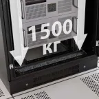 Напольный шкаф 42U 800х800 двери перф/перф укомпл вводом и загл RAL 9005
