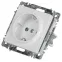 Розетка Intro Accent 6-202-01 2P+E Schuko, 16А-250В, IP20, СУ, AL/CU, белый