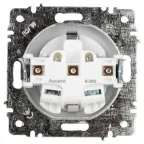 Розетка Intro Accent 6-202-01 2P+E Schuko, 16А-250В, IP20, СУ, AL/CU, белый