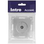 Розетка Intro Accent 6-301-03 TV одиночная, IP20, СУ, алюминий