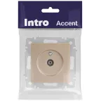 Розетка Intro Accent 6-301-04 TV одиночная, IP20, СУ, шампань