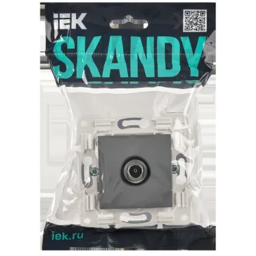 SKANDY Розетка TV оконечная SK-A12Gr серый IEK