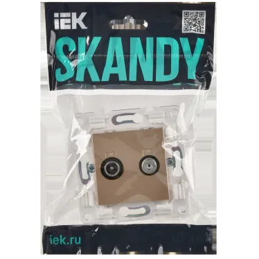 SKANDY Розетка двойная TV+SAT SK-A13Sa песочный IEK