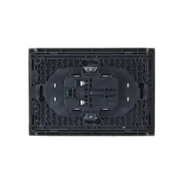 FORTE@PIANO Розетка 2-местная с заземлением без защитных шторок безвинтовое крепление 16А FP524 сталь IEK