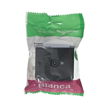 Коннектор ТВ BLANCA с изолирующей пластиной, антрацит