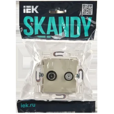 SKANDY Розетка двойная TV+SAT SK-A13B бежевый IEK