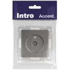 Розетка Intro Accent 6-301-09 TV одиночная, IP20, СУ, титан