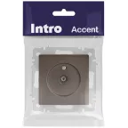 Розетка Intro Accent 6-301-08 TV одиночная, IP20, СУ, бронза
