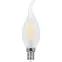 Лампа светодиодная LED 9вт Е14 теплый матовая свеча на ветру FILAMENT
