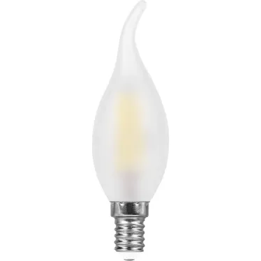 Лампа светодиодная LED 9вт Е14 теплый матовая свеча на ветру FILAMENT