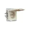 BRITE Розетка с заземлением с защитными шторками и крышкой 16А IP44 РСбш10-3-44-БрКр бежевый
