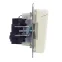 BRITE Розетка с заземлением с защитными шторками и крышкой 16А IP44 РСбш10-3-44-БрКр бежевый