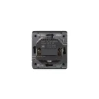 Розетка ROUND одинарная с/з скрытой установки з/ш 16А с USB A+C быстрой зарядки 5В/3А механизм титан