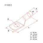 Наконечник ТМЛ 70-12-13 (70кв мм - 12мм) ГОСТ 7386-80 (в упак. 25шт), REXANT