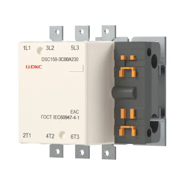 Магнитный контактор DSC150-3C00A230 150А 75кВт (AC3) кат 220В AC