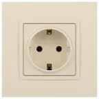 Розетка 2P+E Schuko, 16А-250В, Эра Elegance, сл.кость, 14-2101-02