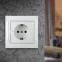 Розетка 2P+E Schuko со шторками, 16А-250В, СУ, б.л., Plano, белый, 1Э-206-01