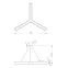 Светильник светодиодный Geometria Igrek SPO-144-W-40K-066 66Вт 4000К 4000Лм IP40 1200*1200*80 белый подвесной