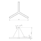 Светильник светодиодный Geometria Igrek SPO-144-W-40K-066 66Вт 4000К 4000Лм IP40 1200*1200*80 белый подвесной