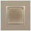 Розетка 2P+E Schuko со шторками с крышкой, 16А-250В, Эра Elegance, шампань, 14-2103-04