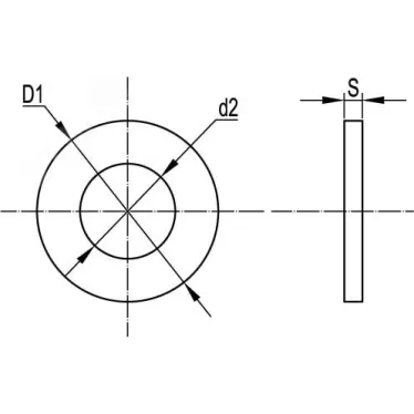 Шайба М4 узкая DIN125