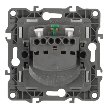 Розетка 2P+E Schuko, 16A-250В, б.л., Эра12, шампань, 12-2001-04