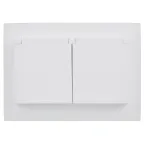SKANDY Розетка 2-местная и крышкой 16А в сборе IP44 SK-R12W арктический белый IEK
