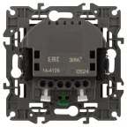 Розетка 2P+E 16A-250В, штор. с 2xUSB 5В-3А, Эра Elegance, антрацит 14-4109-05
